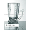 emboss glass tumbler with foot